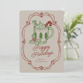 Holiday Themed Mug In Warm Colors シーズンカード (スタンド正面)