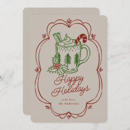 Holiday Themed Mug In Warm Colors シーズンカード