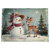 Holiday Themed Paper ラージペーパーバッグ (正面)