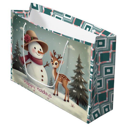 Holiday Themed Paper ラージペーパーバッグ (正面アングル)
