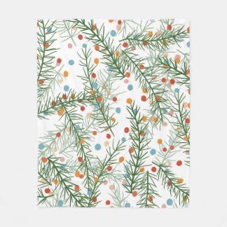 Holiday throw フリースブランケット