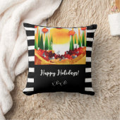 HOLIDAY Throw Pillow クッション (ブランケット)