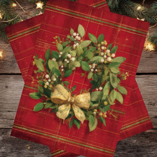 Holiday Tissue Paper with Wreath Design 薄葉紙