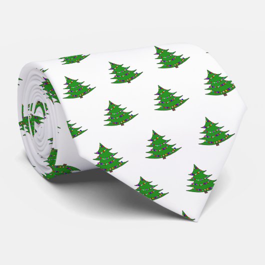 Holiday Tree with Ornaments Christmas ネクタイ (ロール)