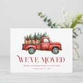 Holiday Truck Moving New Home Announcement Card シーズンカード (スタンド正面)