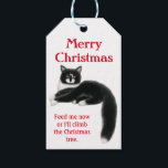 Holiday Tuxedo Cats Christmas Gift Tags ギフトタグ<br><div class="desc">オリジナルアート素晴らしデザイン黒白のTuxedo猫のクリスマス休暇のためのフリッキー感じアーティストとデザイナーのCarolyn McFannによる2つのパーリング猫スタジオの高品質でカスタマイズ可能なギフトラベルにプリント。</div>