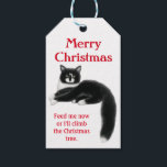 Holiday Tuxedo Cats Christmas Gift Tags ギフトタグ<br><div class="desc">オリジナルアート素晴らしデザイン黒白のTuxedo猫のクリスマス休暇のためのフリッキー感じアーティストとデザイナーのCarolyn McFannによる2つのパーリング猫スタジオの高品質でカスタマイズ可能なギフトラベルにプリント。</div>