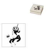 "Holiday Unicorn"クリスマススタンプ（右向き） ラバースタンプ (押印)