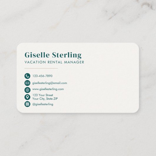 Holiday Vacation Rental QR Code 名刺 (裏面)