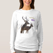 Holiday Vibes Deers Long Sleeves Top Tシャツ (正面)