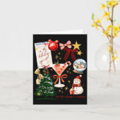 Holiday Vibes In The Holiday Srit Christmas Funny  カード (黄色い花)