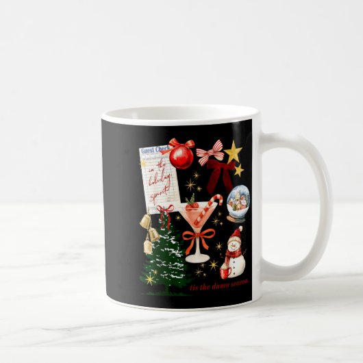 Holiday Vibes In The Holiday Srit Christmas Funny  コーヒーマグカップ (右)