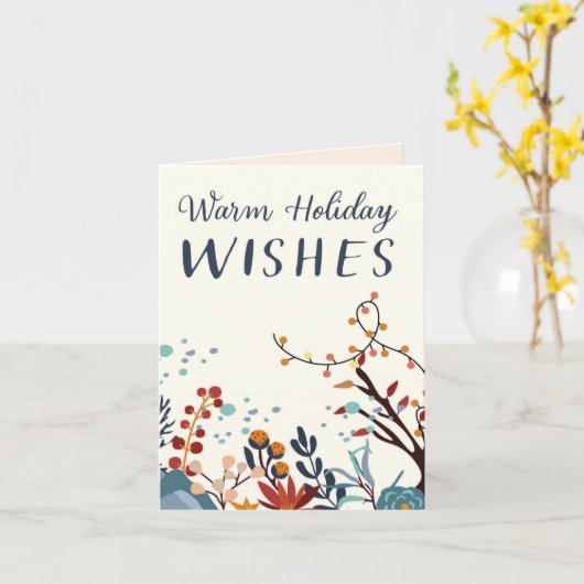Holiday Warm Wishes Card カード (黄色い花)
