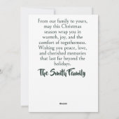 Holiday Whimsy: A Personalized Christmas Greeting シーズンカード (裏面)