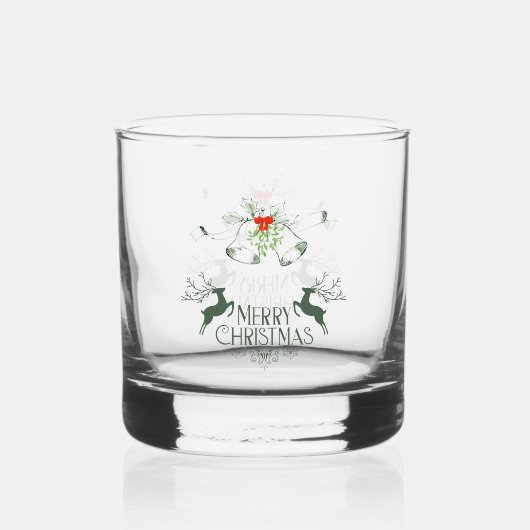 Holiday Whiskey Glass Set – Merry & Bright Barware ウイスキーグラス (正面)