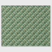 Holiday White Poinsettia  ラッピングペーパー (フラット)