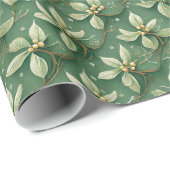 Holiday White Poinsettia  ラッピングペーパー (ロールコーナー)