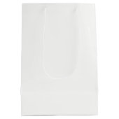 Holiday White Solid Color ミディアムペーパーバッグ (裏面)