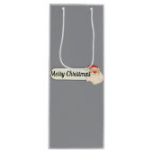 Holiday Wine Gift Bag – Cheerful Christmas Design ワインギフトバッグ (正面)