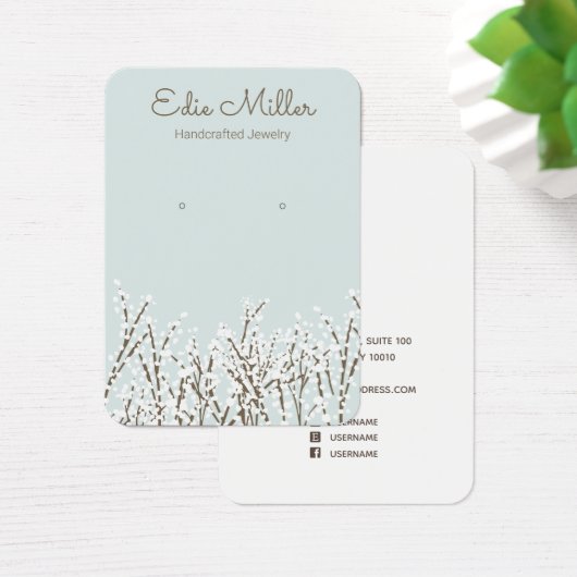 Holiday Winter Branches  Earring Jewerly (デスク)