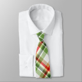 Holiday Wirehaired Pointer Dog Plaid Christmas ネクタイ (タイ)