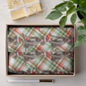 Holiday Wirehaired Pointer Dog Red Plaid Christmas 薄葉紙 (ギフト)