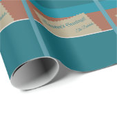 Holiday Wish onパーソナライズされた Tones and 自然 Blue ラッピングペーパー (ロールコーナー)