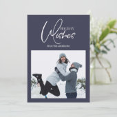 Holiday Wishesクリスマスフォトカード シーズンカード (スタンド正面)