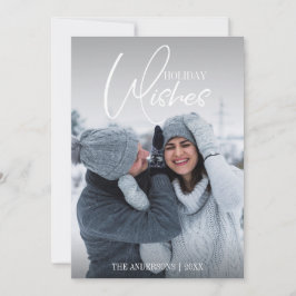 Holiday Wishesクリスマスフォトカード シーズンカード