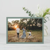 Holiday Wishes Boho Christmas Greetingフォトカード シーズンカード (スタンド正面)