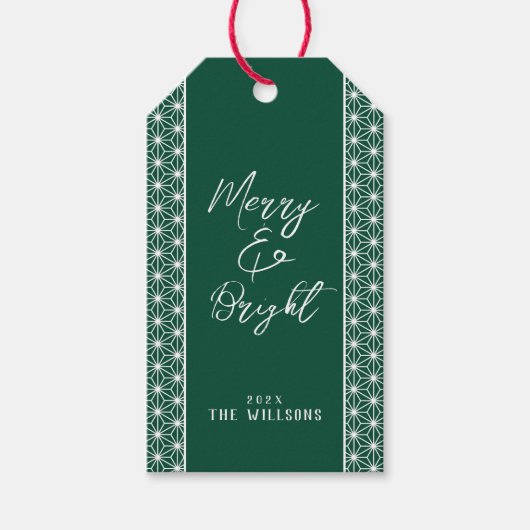 Holiday Wrapping ASANOHA Japanese Kimono pattern  ギフトタグ (正面)