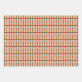 Holiday Wrapping Paper Flat Sheet Set of 3 ラッピングペーパーシート (正面3)