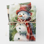 Holiday Wrapping Paper Flat Sheet Set of 3 ラッピングペーパーシート (インサイチュ)