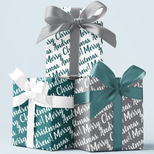 Holiday Wrapping Paper Set of 3 Sheets ラッピングペーパーシート