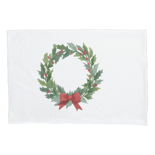 Holiday Wreath by Author Sommer Hamilton  枕カバー (正面左)