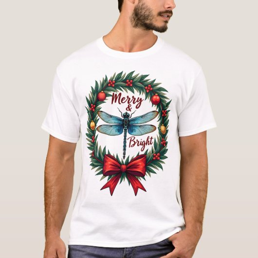 Holiday Wreath Dragonfly Tシャツ (正面)