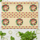 Holiday Wreath Knit キッチンタオル (折り畳み)