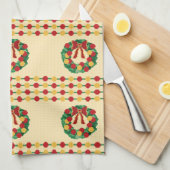 Holiday Wreath Knit キッチンタオル (四つ折り)