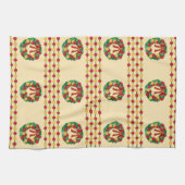 Holiday Wreath Knit キッチンタオル (横)