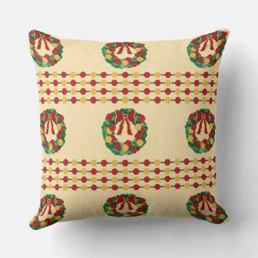 Holiday Wreath Knit クッション (裏面)