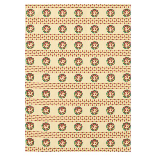 Holiday Wreath Knit テーブルクロス (正面)