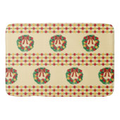 Holiday Wreath Knit バスマット (正面)