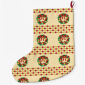 Holiday Wreath Knit ラージクリスマスストッキング (裏面)