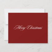 Holiday Wreath Monogram Note Card 招待状 (裏面)
