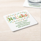 Holidays designed Christmas スクエアペーパーコースター (アングル)