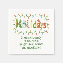Holidays designed Christmas スタンダードカクテルナプキン