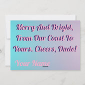 Holidays greeting with Tree And Santa claus シーズンカード (裏面)