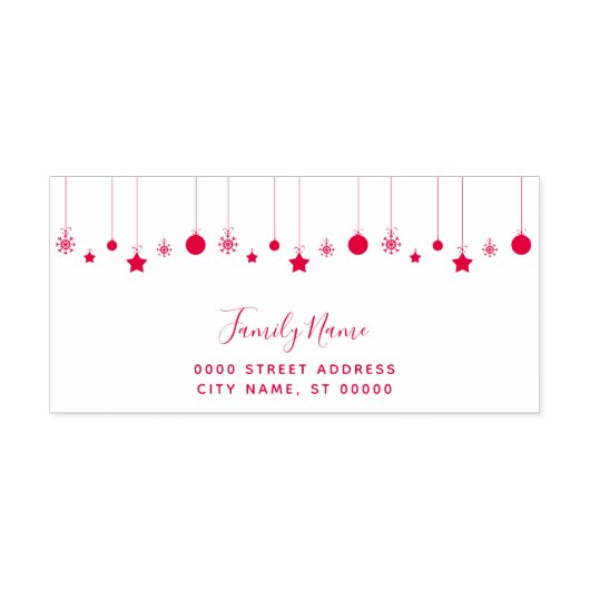 Holidays Return Address Self-inking Stamp セルフインキングスタンプ (デザイン)