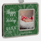 Holidays Snowflake Keepsake Yearの写真 シルバープレートフレームオーナメント (右)