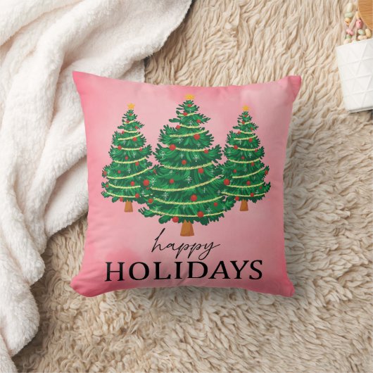 Holidays Throw Pillow クッション (ブランケット)